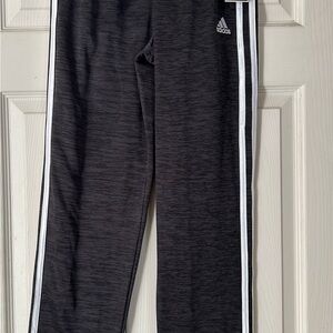Adidas Black and White Sweatpants with Signature Stripes